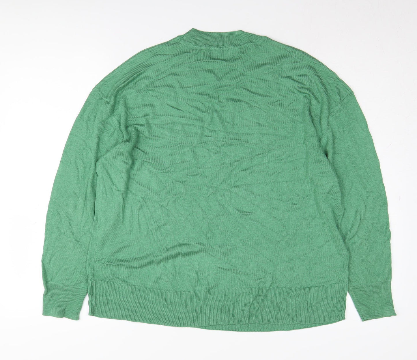 Womens UK Size L Marks and Spencer Green Pullover Jumper