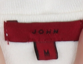 John Women's Ivory V-Neck Pullover Jumper
