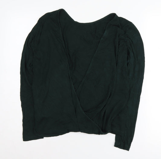 Womens UK Size M Only Green Wrap Jumper