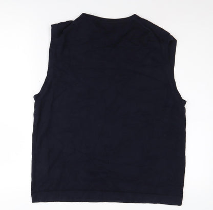 French Connection Men's Black XL Vest Casual Cotton