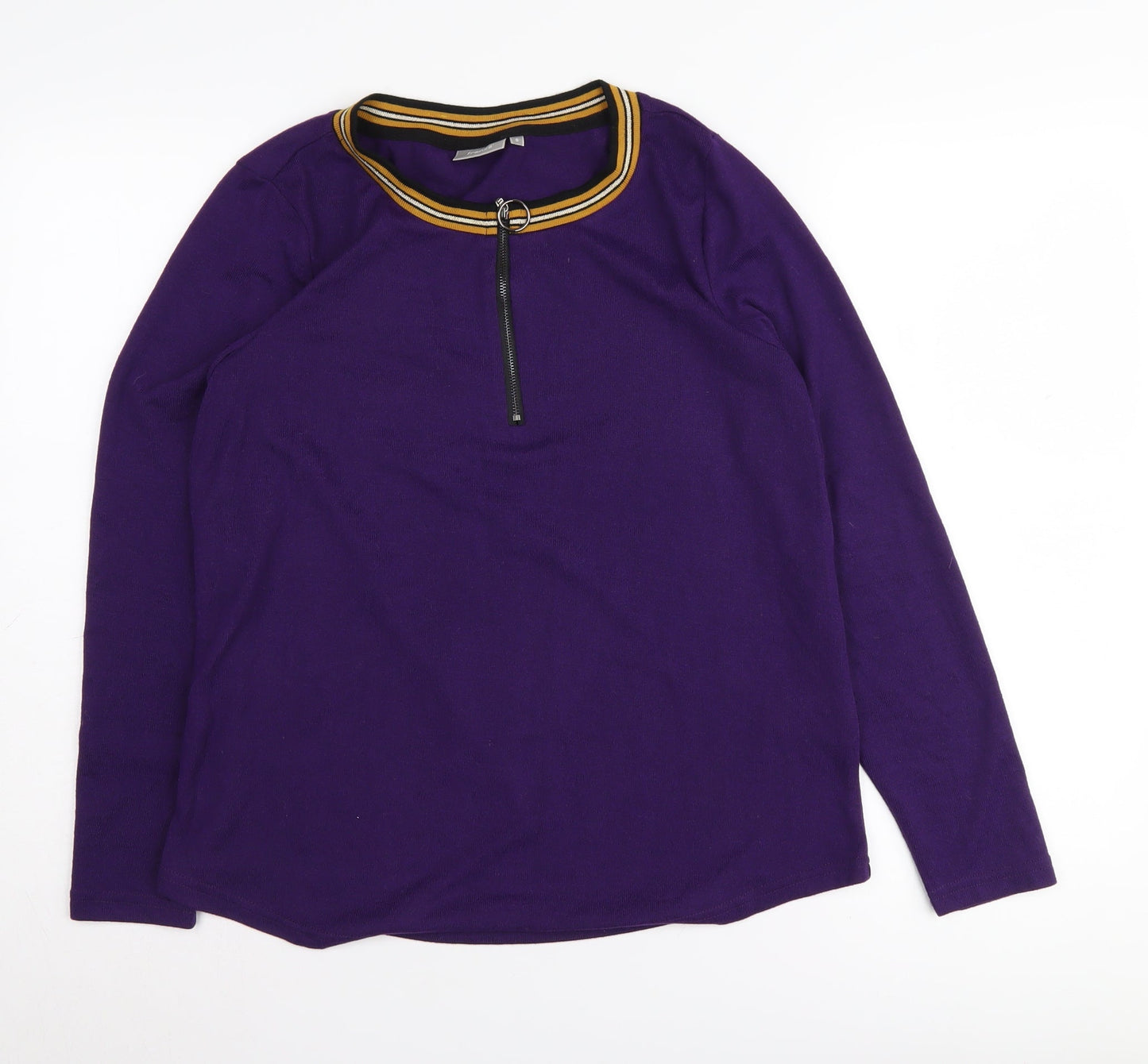 Womens UK Size S Fransa Purple Pullover Jumper