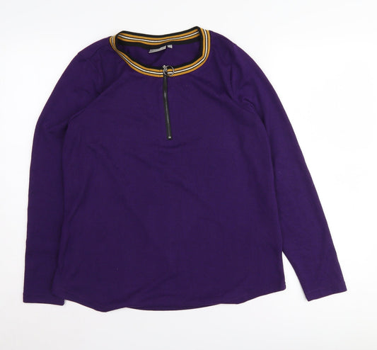 Womens UK Size S Fransa Purple Pullover Jumper
