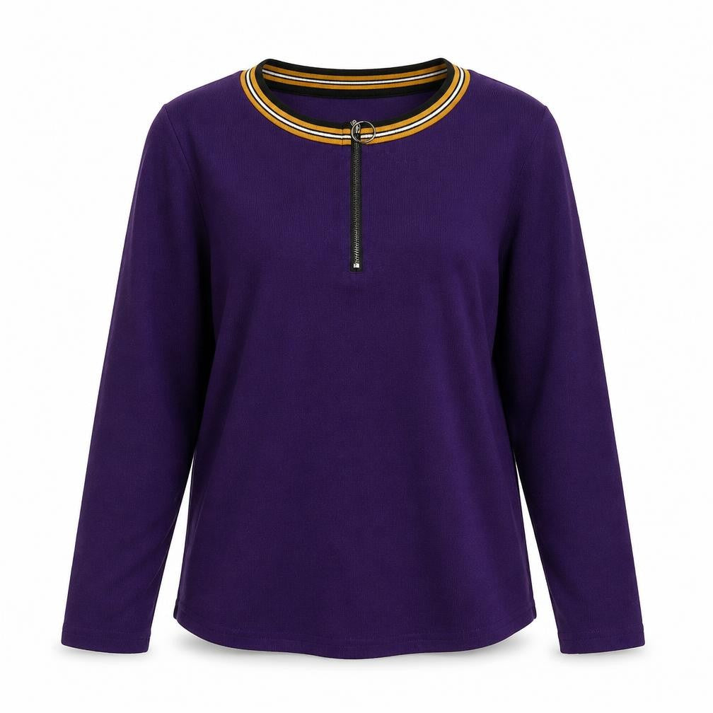 Womens UK Size S Fransa Purple Pullover Jumper