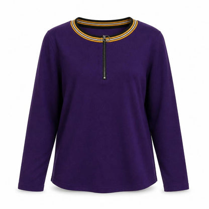 Womens UK Size S Fransa Purple Pullover Jumper