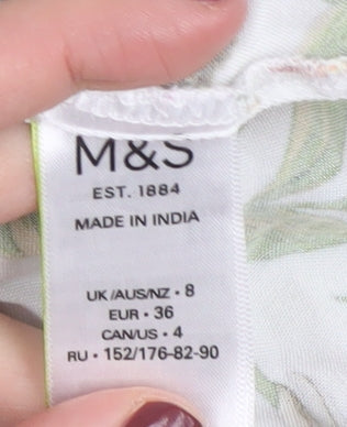 Womens UK Size 8 Marks and Spencer Multicoloured Tunic Blouse