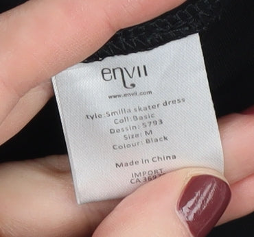 Envii Women's Black Skater Dress M - Stylish Casual Wear
