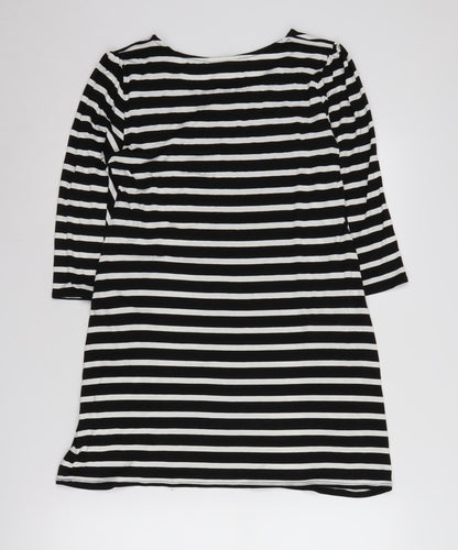 Wallis Petite Women's Black M Striped Jersey Dress