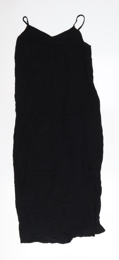 Marks and Spencer Women's Black Midi Slip Dress Size 10