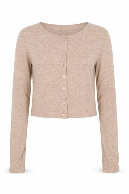Womens UK Size M Zara Beige Cardigan Jumper