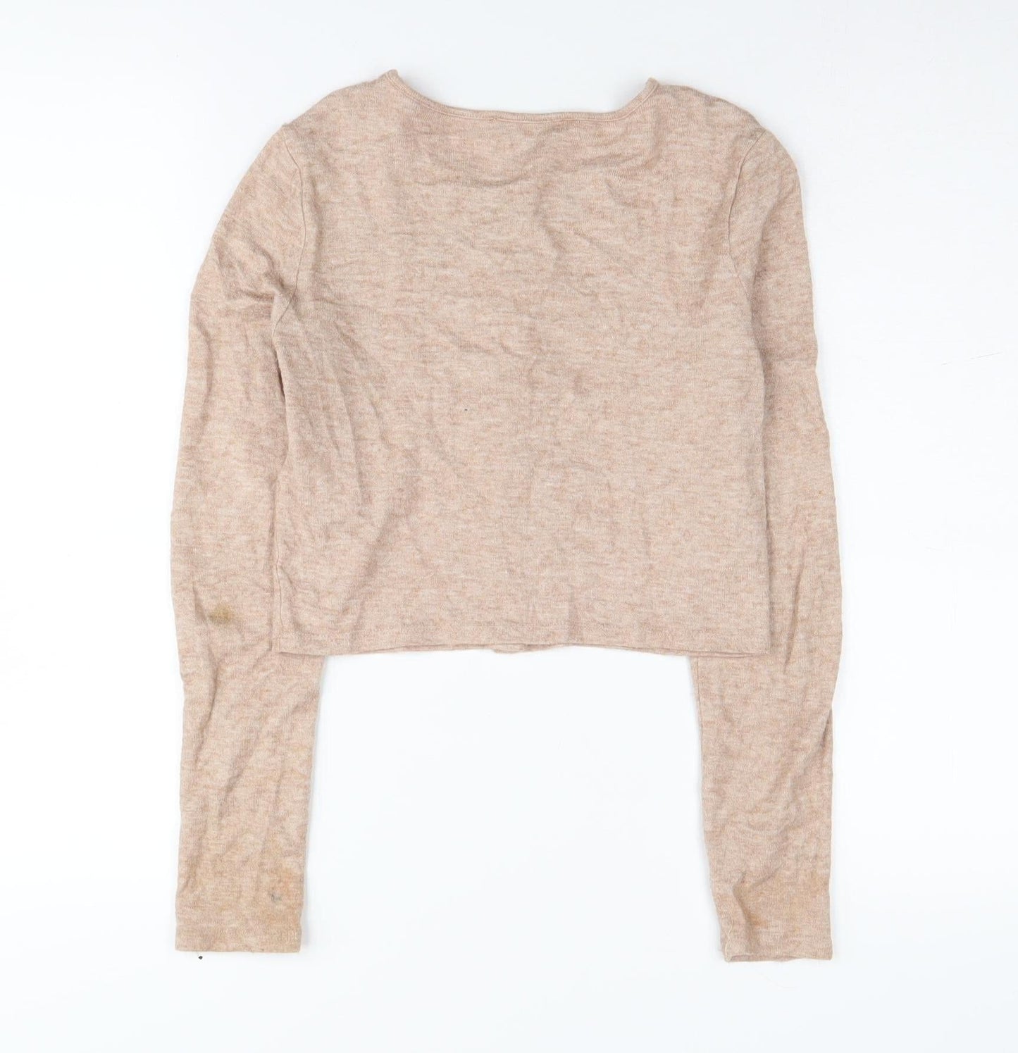 Womens UK Size M Zara Beige Cardigan Jumper