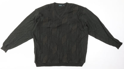 Wolsey Men's Green V-Neck Pullover Jumper 2XL