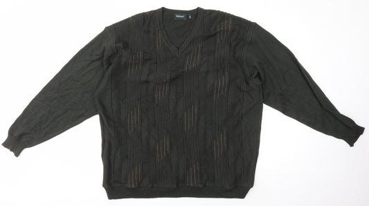 Wolsey Men's Green V-Neck Pullover Jumper 2XL