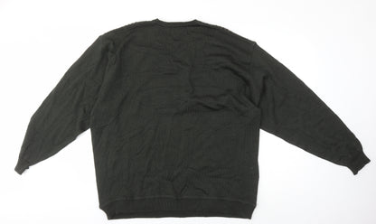 Wolsey Men's Green V-Neck Pullover Jumper 2XL