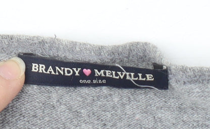 Womens UK Size One Size Brandy Melville Grey Cardigan Jumper