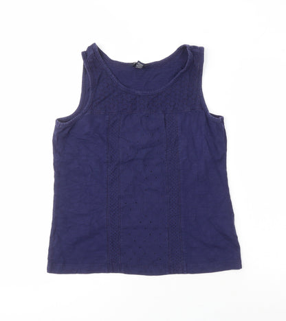 Lands' End Women's Blue XS Petite Tank Top
