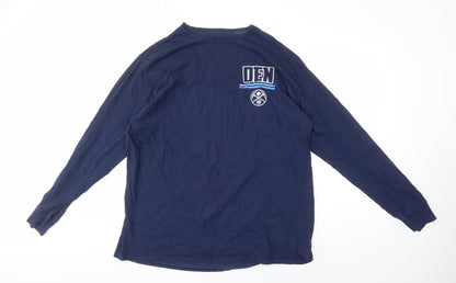 NBA Men's Blue 2XL Long Sleeve Graphic T-Shirt