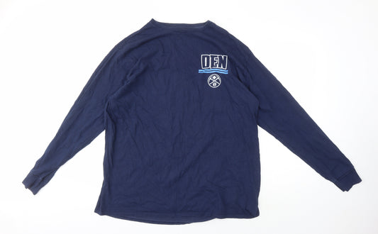 NBA Men's Blue 2XL Long Sleeve Graphic T-Shirt