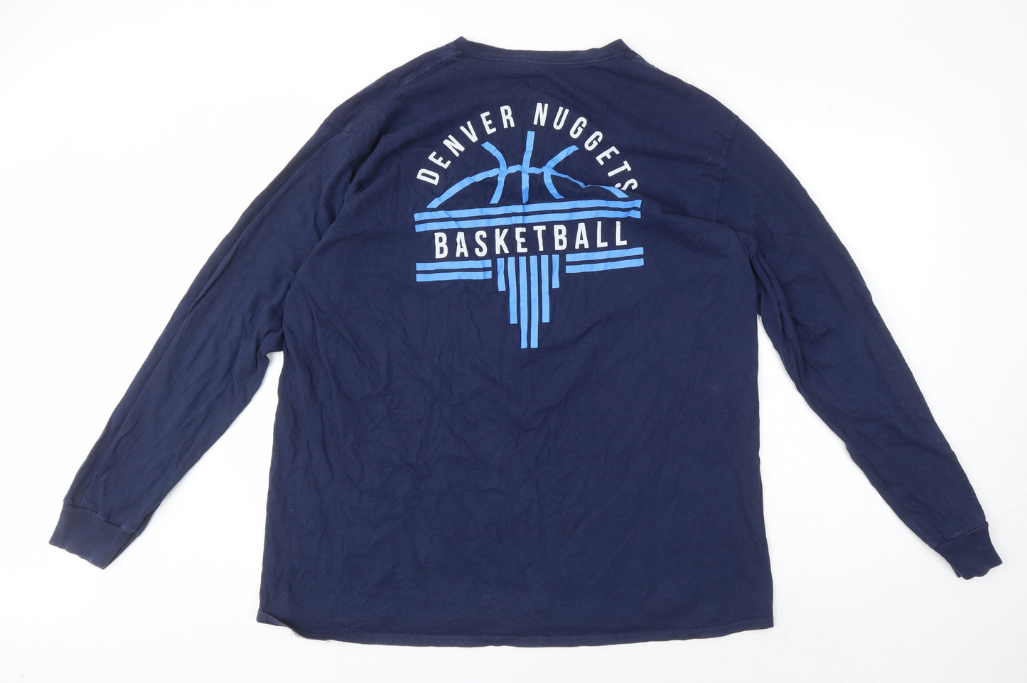 NBA Men's Blue 2XL Long Sleeve Graphic T-Shirt
