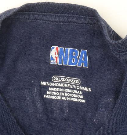 NBA Men's Blue 2XL Long Sleeve Graphic T-Shirt