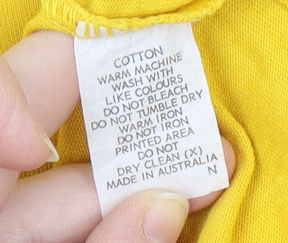 Nike Yellow Graphic Sports T-Shirt XS Unisex Adults