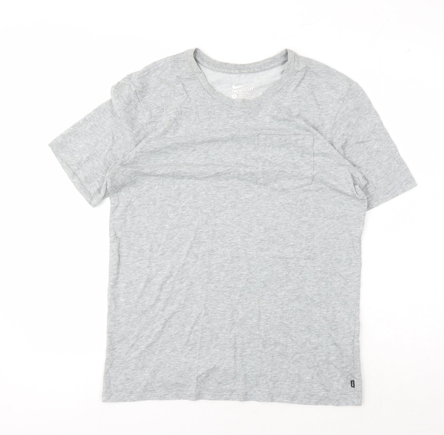 Nike Grey Men's Athletic Fit Crew Neck T-Shirt, Size S