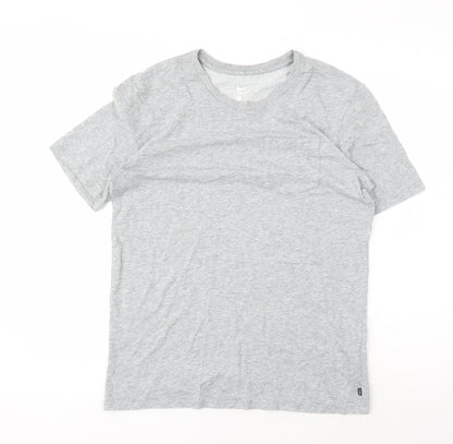 Nike Grey Men's Athletic Fit Crew Neck T-Shirt, Size S
