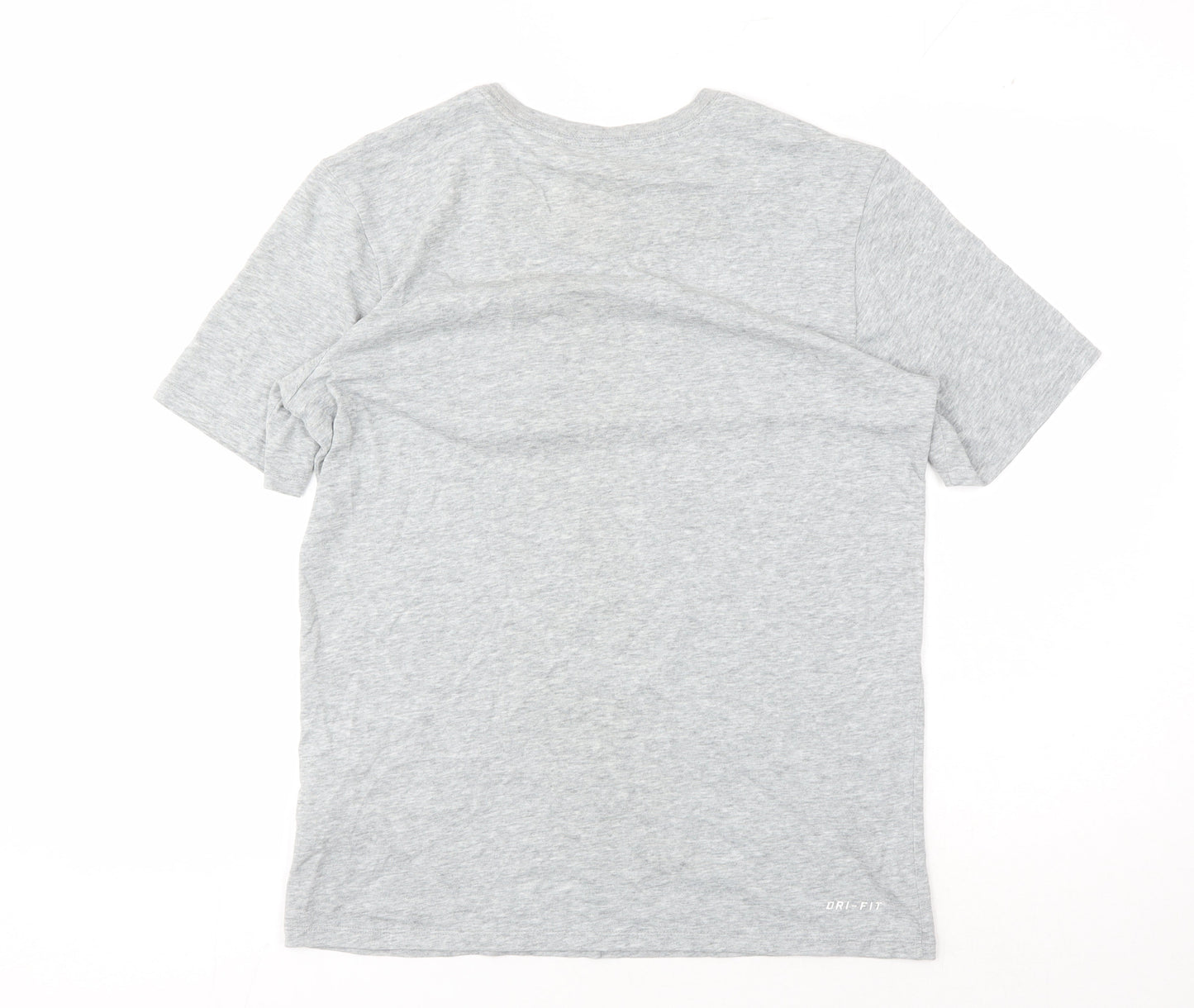 Nike Grey Men's Athletic Fit Crew Neck T-Shirt, Size S