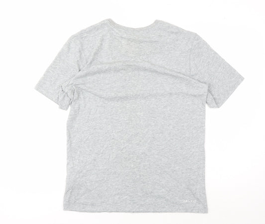 Nike Grey Men's Athletic Fit Crew Neck T-Shirt, Size S