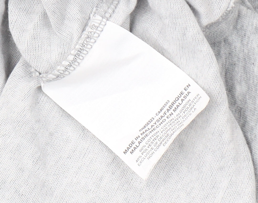 Nike Grey Men's Athletic Fit Crew Neck T-Shirt, Size S