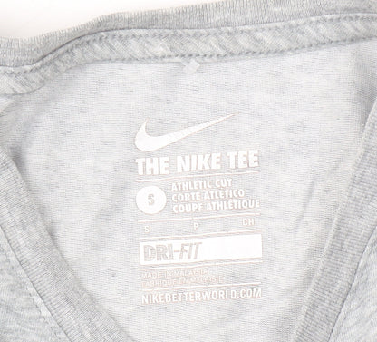 Nike Grey Men's Athletic Fit Crew Neck T-Shirt, Size S