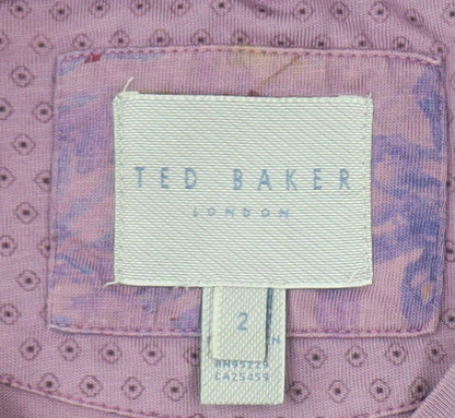 Ted Baker Men's Purple Floral T-Shirt, Size S