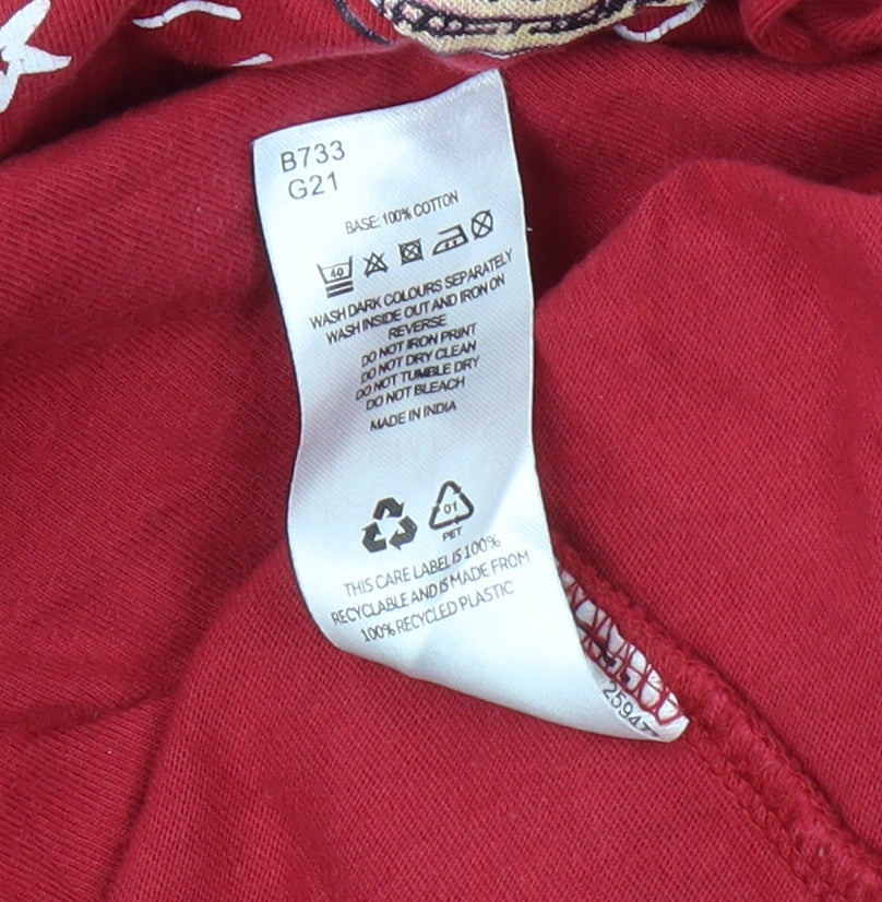 Harry Potter Teens Red Graphic Long Sleeve Top Size 12-14