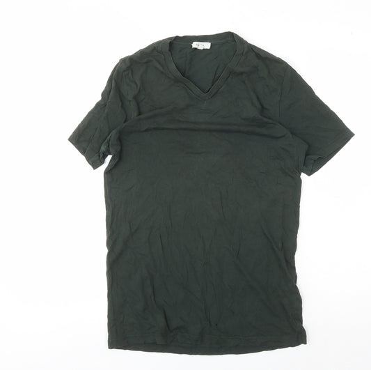 Reiss Men's Green V-Neck T-Shirt, Size S, Short Sleeve