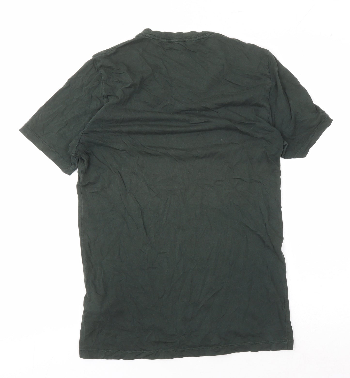 Reiss Men's Green V-Neck T-Shirt, Size S, Short Sleeve