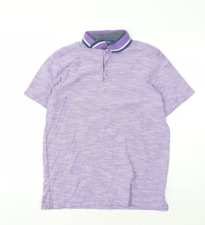 Cotton Traders Men's Purple Polo Shirt M