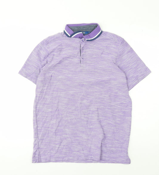 Cotton Traders Men's Purple Polo Shirt M