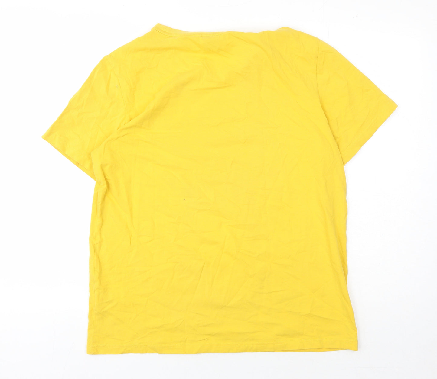 Mens UK Size L FILA Yellow  T-Shirt