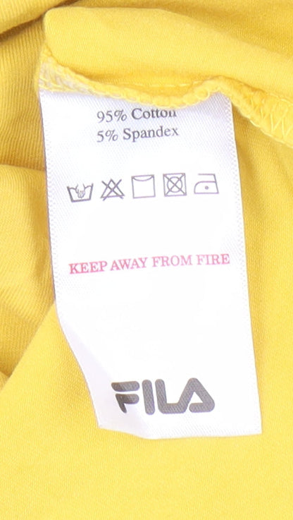 Mens UK Size L FILA Yellow  T-Shirt