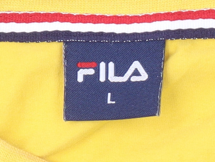 Mens UK Size L FILA Yellow  T-Shirt