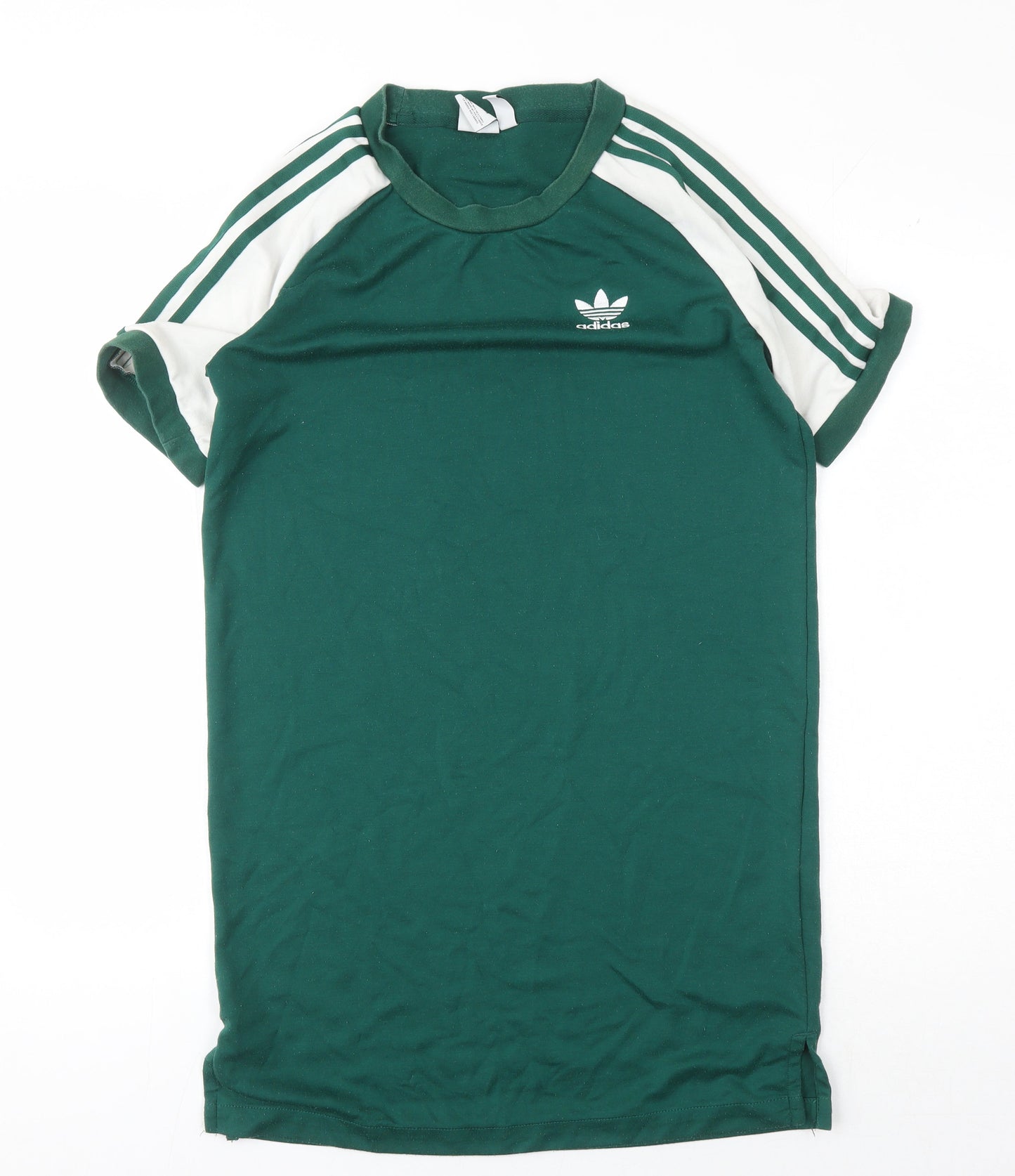 Adidas Men's Green Crew Neck Logo T-Shirt Size 4