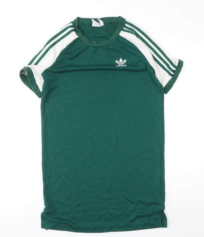 Adidas Men's Green Crew Neck Logo T-Shirt Size 4
