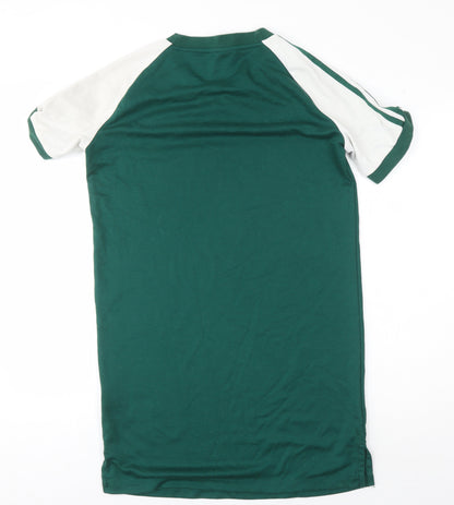 Adidas Men's Green Crew Neck Logo T-Shirt Size 4