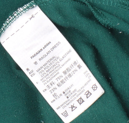 Adidas Men's Green Crew Neck Logo T-Shirt Size 4