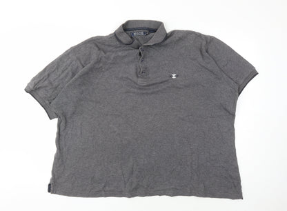 Maine New England Men's Grey Cotton Polo Shirt XL