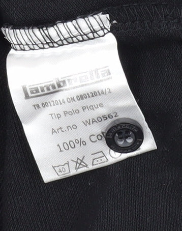 Lambretta Men's Black Polo Medium, Casual Short Sleeve