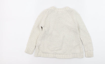 Old Navy Ivory Knit Cardigan Unisex Baby 24 Months