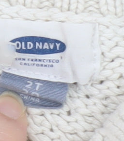 Old Navy Ivory Knit Cardigan Unisex Baby 24 Months