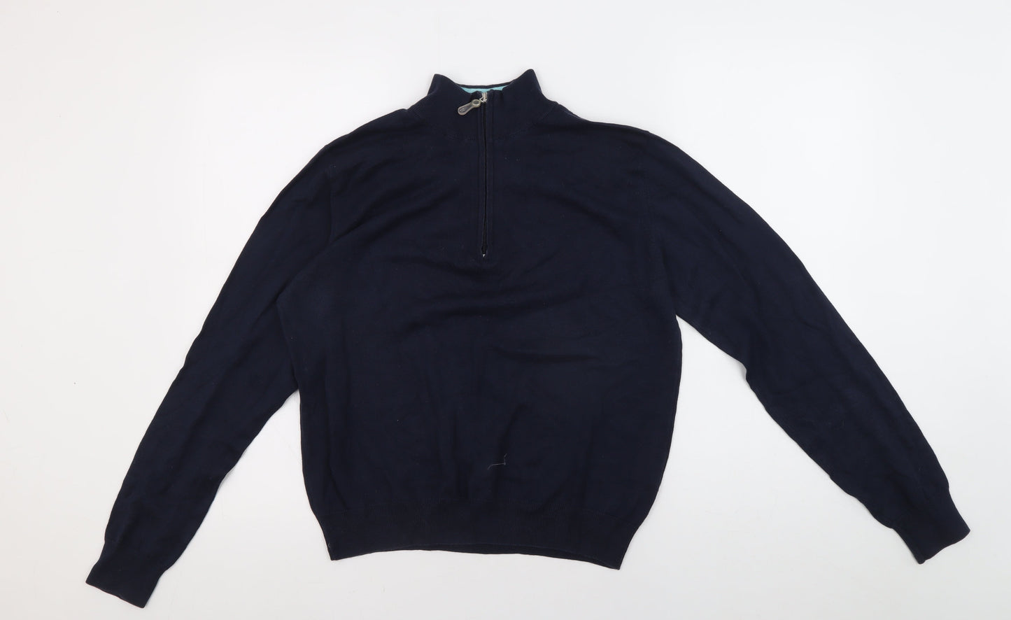 Jack Russell Men's 14 Blue Henley Sweatshirt 1/4 Zip
