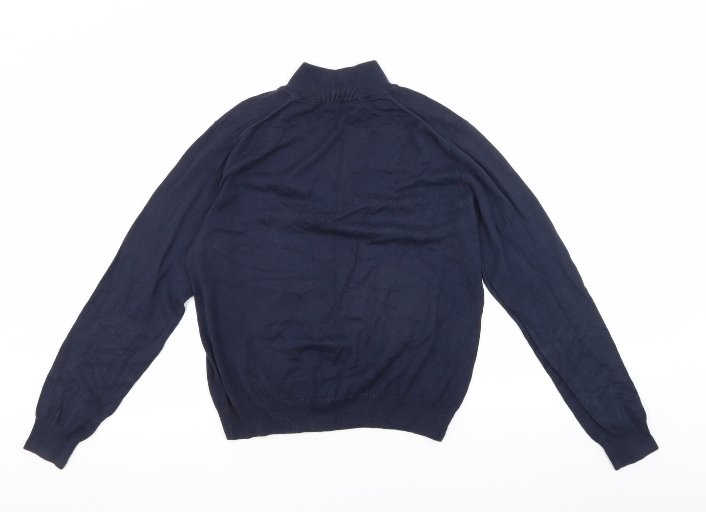 Jack Russell Men's 14 Blue Henley Sweatshirt 1/4 Zip