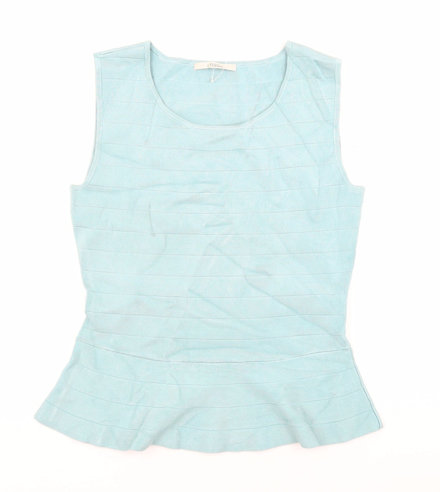 Uterque Women's Blue Cotton Tank Top Size L
